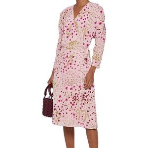 Joie Acantha Size Small Lilac Pink Floral Wrap Dress